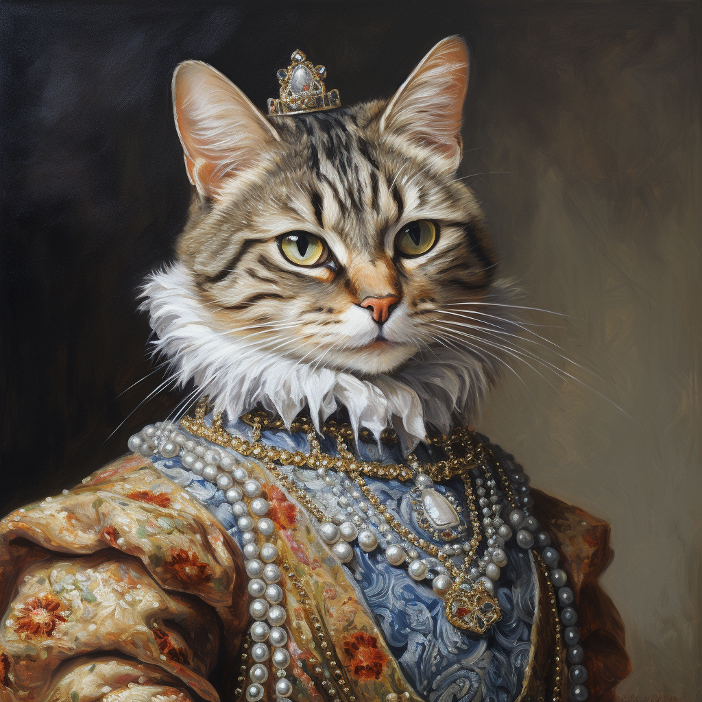 Custom Renaissance Cat Portrait, Royal Portrait, Luxury Pet Portrait, Regal Pet Art, Royal Pet Portrait, Personalized Pet Gift, Elegant Pet Memorial