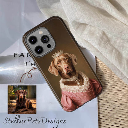 Custom Pet Phone Case, Royal Dog Portrait, Personalized Pet iPhone Case, Custom Dog & Cat Phone Case, Unique Gift for Pet Lovers, Holiday Gift