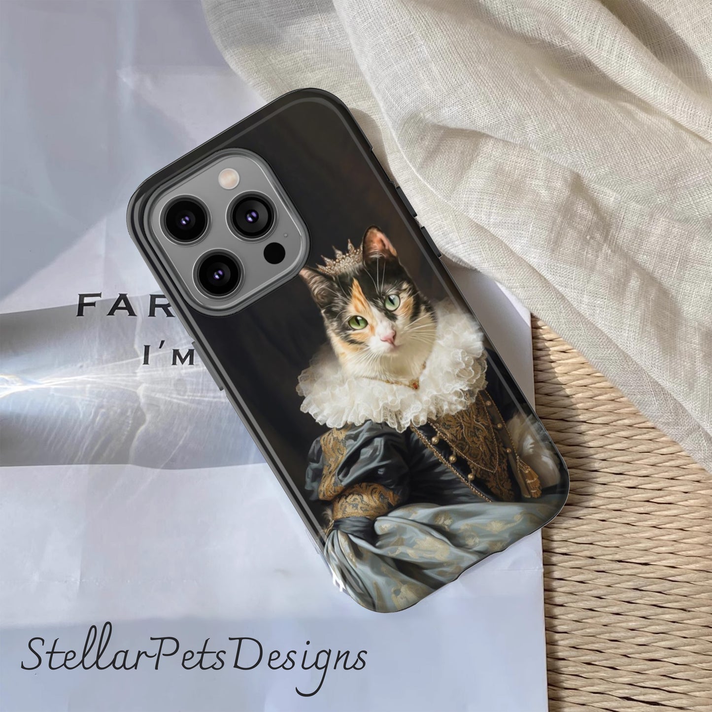 Custom Pet Phone Case, Royal Dog Portrait, Personalized Pet iPhone Case, Custom Dog & Cat Phone Case, Unique Gift for Pet Lovers, Holiday Gift